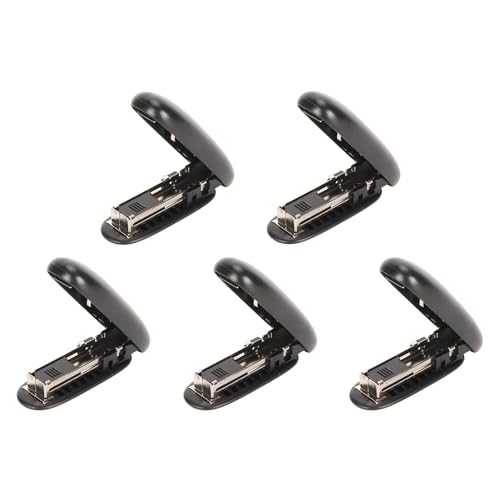 4PCS Mini Heftermasse, 15 Blätter Kapazität, Schwarze Kompakte Heavy Desktop -Hefter, Tragbare Faltbare Eisstahlhärtner, Bürovorräte für Zuhause, Klassenzimmer, Schule, Reisen 4PCS Mini Heftermasse, 15 Blätter Kapazität, Schwarze Kompakte Heavy Desktop -Hefter, Tragbare Faltbare Eisstahlhärtner, Bürovorräte für Zuhause, Klassenzimmer, Schule, Reisen von TOPINCN