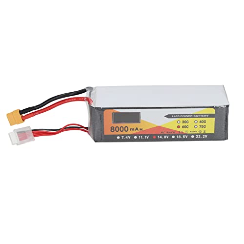 60C 4S Lipo -Batterie mit XT60 -Stecker, 8000 mAh Batterie mit Hoher Kapazität für LS180 RC Auto, von TOPINCN