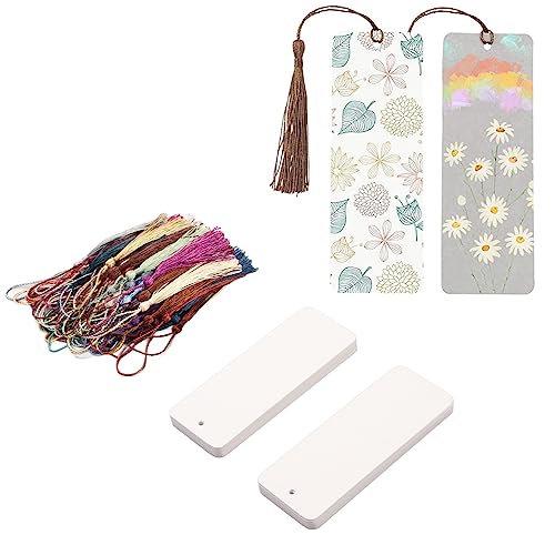 80 Stücke Sublimation Blank Lesezeichen, Karton -Lesezeichen 5.5in Lang 2in Breites DIY -Lesezeichen, Lesezeichenhülsen mit Loch und Farbenfrohen Quasten für DIY 80 Stücke Sublimation Blank Lesezeichen, Karton -Lesezeichen 5.5in Lang 2in Breites DIY -Lesezeichen, Lesezeichenhülsen mit Loch und Farbenfrohen Quasten für DIY von TOPINCN