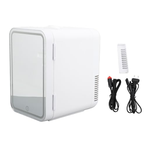 8L Mini-Hautpflege-Kühlschrank mit LED-Spiegel, Tragbarer Kühler und Wärmer, Geeignet für Schlafzimmer und Auto von TOPINCN