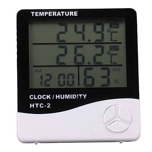 Digitales Thermometer, Hygrometer -Raumthermometer mit Großem Bildschirm und Feuchtigkeitsanzeige mit Temperaturmonitor, Drahtlose Wetterstation, Geeignet für Gewächshaus, Digitales Thermometer, Hygrometer -Raumthermometer mit Großem Bildschirm und Feuchtigkeitsanzeige mit Temperaturmonitor, Drahtlose Wetterstation, Geeignet für Gewächshaus, von TOPINCN