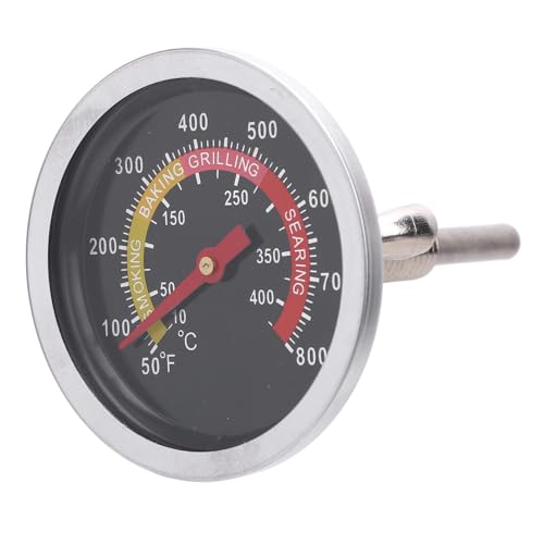 Edelstahl BBQ Grill Raucher Thermometer, Ofenthermometer groß 2,4 Zoll Zifferblatt Küche Kochthermometer Futtergrill Thermometer mit M10 -Faden für Grill Fry Raucher BBQ Edelstahl BBQ Grill Raucher Thermometer, Ofenthermometer groß 2,4 Zoll Zifferblatt Küche Kochthermometer Futtergrill Thermometer mit M10 -Faden für Grill Fry Raucher BBQ von TOPINCN