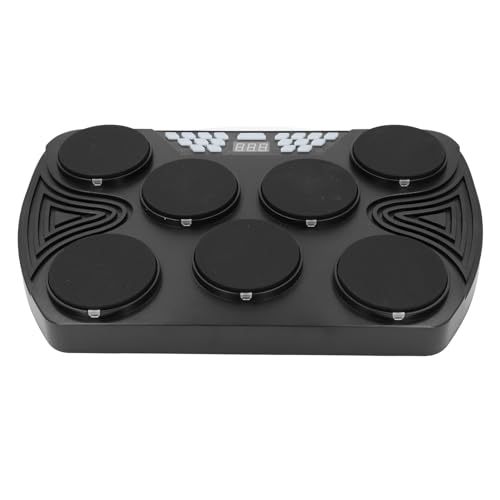 Elektronisches Schlagzeug, Tragbares Elektrisches Tisch-Schlagzeug mit Stereo-Lautsprechern, Professionelles 7-Pad-Digital-Schlagzeug für, Erwachsene, Anfänger (EU-Stecker) von TOPINCN