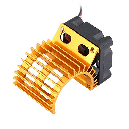 Kühlkörpermotor -Kühler Effizienter Kühllüfter für 1/10 Skala Elektrisches RC -Auto 380/390 Motor Aluminiumlegierung Lila Lila (GOLD) von TOPINCN