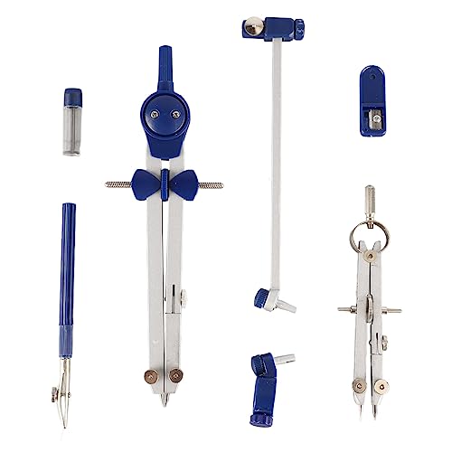 Math Geometrie -Kit, Metallkompass -Werkzeug Zinklegierung Kompass und Lineal Geometrie Set Zeichnung Kompass -Entwurfskompass mit Shatterproof Storage Box für Kunstschule Math Geometrie -Kit, Metallkompass -Werkzeug Zinklegierung Kompass und Lineal Geometrie Set Zeichnung Kompass -Entwurfskompass mit Shatterproof Storage Box für Kunstschule von TOPINCN