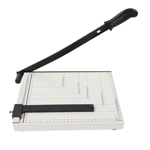 Papierschneider, A4 -Papierschneider mit Papierschneidebrett, Hochleistungspapierschneider Multi Funktionaler Professioneller Papierschneider für Home Office School Cut Cards von TOPINCN