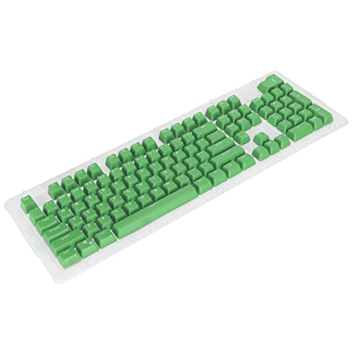 TOPINCN 106-Tasten-Tastenkappen, OEM-Höhe, ABS-Material, Tastatur-Tastenkappen, OEM-Zweifarben-Einspritzung für Mechanische Tastatur mit 61/87/104 Tasten (Käsegrün-weißer Schriftzug) von TOPINCN