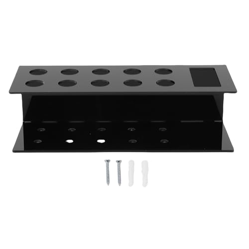 TOPINCN Dry Löschen Markerhalter, Acryl Wandmontage Stifthalter für 10 Stift und 1 Radiergummi, mit Radiergummischlitz, Organisatoren Stehen Lockerzubehör für die Schule, Büro (BLACK) von TOPINCN