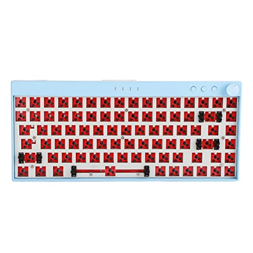 TOPINCN Mechanisches Tastatur-Kit, Hot-Swap-Schalter, 84 Tasten, RGB-Beleuchtung, Typ C, Kabelgebundene Modulare Tastatur für Zuhause (Blau) von TOPINCN