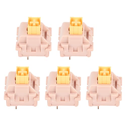 TOPINCN Mechanisches Tastaturschalter-Set, Hot Plugging Fruits Series Mechanische Tastaturschalter Leise Zum Anpassen von Tastaturen für Laptops (Pfirsichfarbener linearer Dämpfer) von TOPINCN