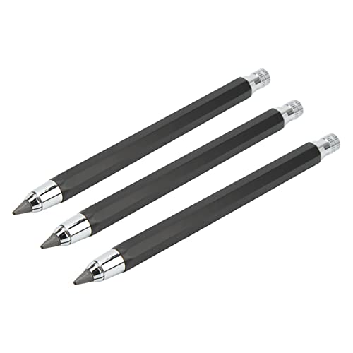 TOPINCN Vielseitig 5,6 Mm Mechanischer Carpenter -Bleistift -Set für Holzbearbeitung, 3PCS Scribing Tool Marker Kit (BLACK) von TOPINCN