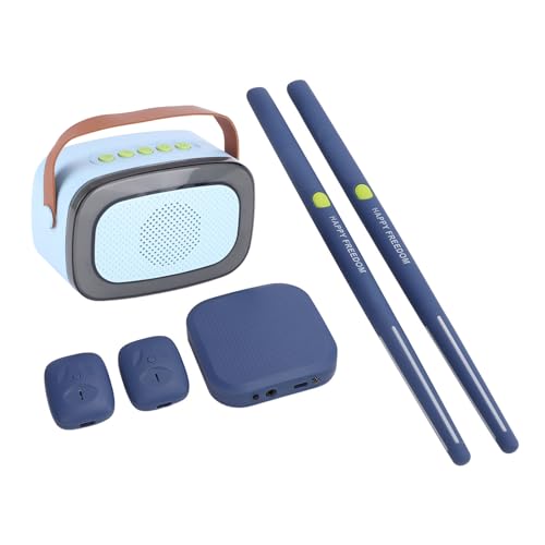 Virtual Air Drum Set Genaues Elektronisches Drum Kit Tragbares Trainingsset für Erwachsene, Vielseitiges Drumming -Set für Home Office Garden, Absize, Schwarz (Dunkelblau) von TOPINCN