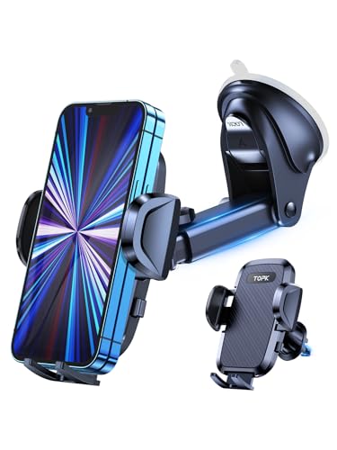 TOPK Handyhalterung Auto 2023 Upgraded Version Universal Handy Halterung Auto 3 in 1 Kfz Handyhalterung Lüftung & Stark Saugnapf Halter für iPhone Samsung Huawei usw TOPK Handyhalterung Auto 2023 Upgraded Version Universal Handy Halterung Auto 3 in 1 Kfz Handyhalterung Lüftung & Stark Saugnapf Halter für iPhone Samsung Huawei usw von TOPK
