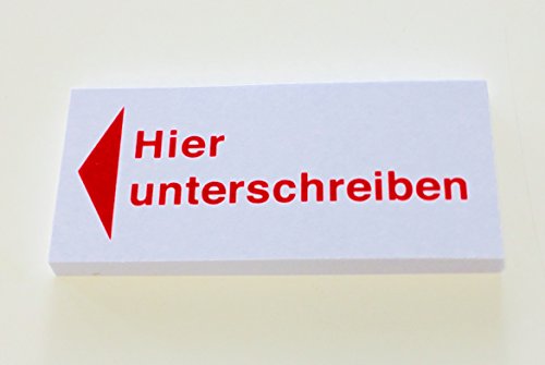 Haftnotiz " Hier unterschreiben " Haftnotiz " Hier unterschreiben " von TOPKAUFMUNICH