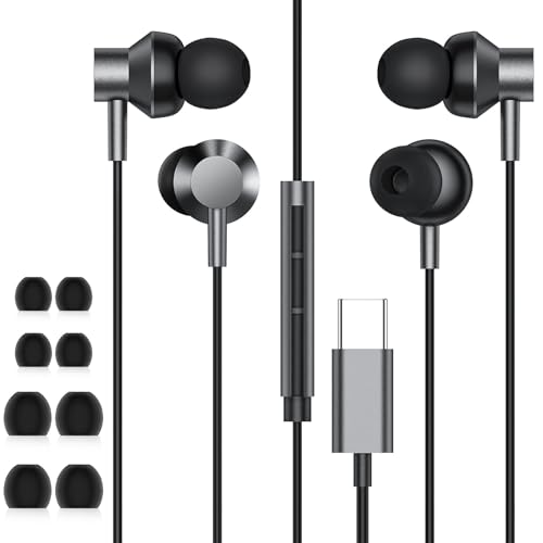 iPhone Kopfhörer mit Kabel, USB C Kopfhöre 2 Pack,HiFi Stereo Earphones with Microphone and Volume Control,Type C In-Ear Headphones for iPhone 16 15 iPad Samsung Galaxy S24 Ultra S23 S22 S21 iPhone Kopfhörer mit Kabel, USB C Kopfhöre 2 Pack,HiFi Stereo Earphones with Microphone and Volume Control,Type C In-Ear Headphones for iPhone 16 15 iPad Samsung Galaxy S24 Ultra S23 S22 S21 von TOPLUS