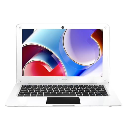 TOPOSH 10.1 Zoll Laptop Computer PC Netbook für Kinder Student, Intel Celeron N4000, 8GB RAM 64GB SSD, unterstützt Windows 10, gehen mit Mehreren Sprachen Paket und Tastatur Aufkleber Attache-White von TOPOSH