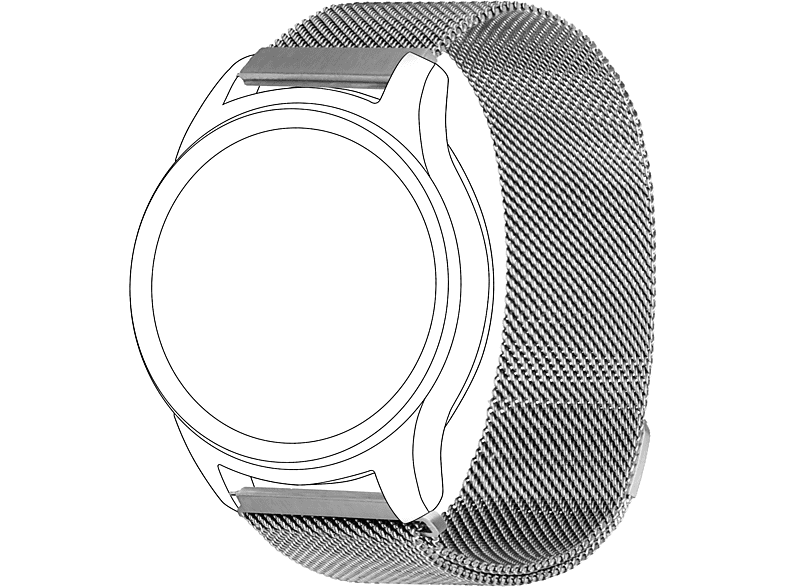 TOPP 40-37-7597, Ersatz-/Wechselarmband, Samsung, Garmin, Silber TOPP 40-37-7597, Ersatz-/Wechselarmband, Samsung, Garmin, Silber von TOPP