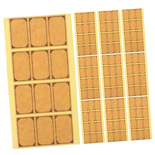 TOPPERFUN 1 Satz Aufkleber für Weinetiketten Etiketten für Weinflaschen Rohlinge für Weinflaschenetiketten Vorlagen für Weinetiketten Weinetikett zum Ausdrucken Kraftpapier Beige von TOPPERFUN