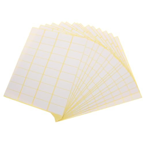 TOPPERFUN 15 Blatt Preisschild Aufkleber Etikett Aufkleberpapier Klebeband selbstklebend Klebehaken Aufkleber für Preisschilder Preisaufkleber selbstklebendes Papier Weiß von TOPPERFUN