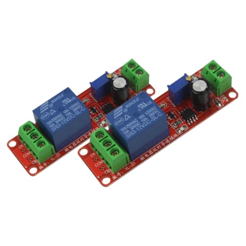 TOPPERFUN 2 Stück 12 V Zeitrelais Zeitrelais 12 V Relaismodul 12 V Zeitschaltuhr 12 Volt Zeitschalter Zeitschalter Für Lichter Zeitverzögerungsrelais Verzögerungszeitrelais Automatischer von TOPPERFUN