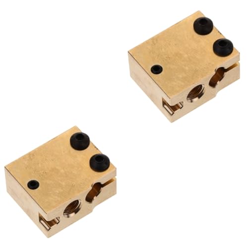 TOPPERFUN 2 Stück 3D Druckzubehör Drucker Extruder Heizblock Teile Thermistor Für Heizung Hotend Zubehör Hotend Heizblock Extruder Zubehör Zinklegierung Golden von TOPPERFUN