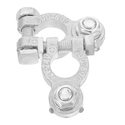 TOPPERFUN 2 Stück Schnellkupplungen Batterie Terminal Klemme Ersatz Batterie Klemme Ersatz Klemme für Autobatterie Leistung Auto-Terminal-Klemmen Clips elektrisch Zinklegierung Silver von TOPPERFUN