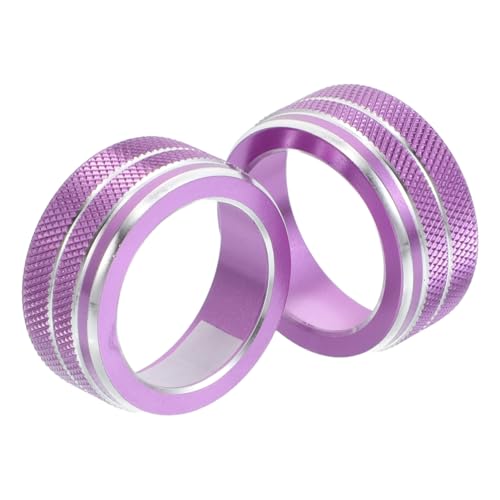 TOPPERFUN 2 Stücke Fahrzeug Ac Knopf Knopf Abdeckungen Auto Knöpfe Ring Klimaanlage Schalter Trim Abdeckung Auto Innen Zubehör Kompatibel Für von TOPPERFUN