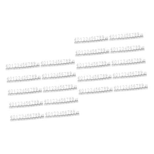 TOPPERFUN 20 Sets Preisblocknummern Einzelhandelsetiketten Display Metall Preisschildblock Preisschilder Mall Theken Preisblöcke Preiswürfel Preisschilder Für von TOPPERFUN