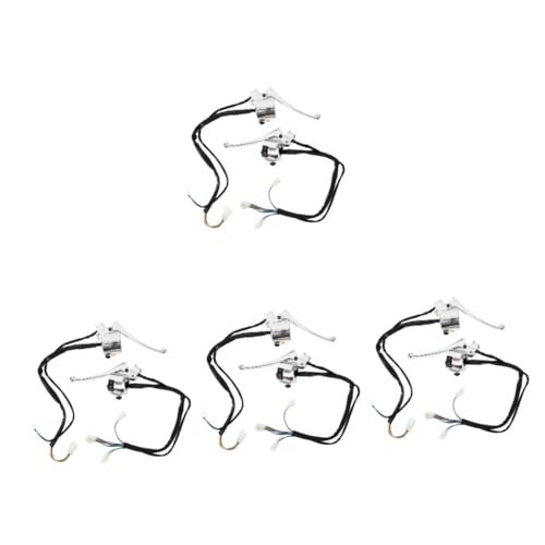 TOPPERFUN 4 Paar Motorradschalter Griffhebel Steuerung Bremskupplung Stahl Schlüssel Lenkerschalter Für Motorrad Griffschalter Bot Aluminium Silber von TOPPERFUN