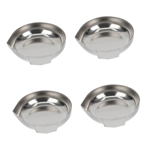 TOPPERFUN 4 Stück Diamant Waagschale Wiegeschale Gewichtsskala digitale elektronische Waage für Gramm Wägepfannen küchenwaage Pulverskala Waagschalen für Waagen Rostfreier Stahl Silver von TOPPERFUN