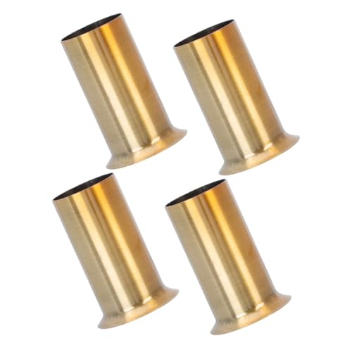 TOPPERFUN 4 Stück Lampenhülse Abdeckung der Glühbirnenfassung Lampenfassungen Wandleuchten Wandleuchte mit Schalter dimmbare LED-Deckenleuchte Lichtsteckdosenstecker Chromlampe Eisen Golden von TOPPERFUN