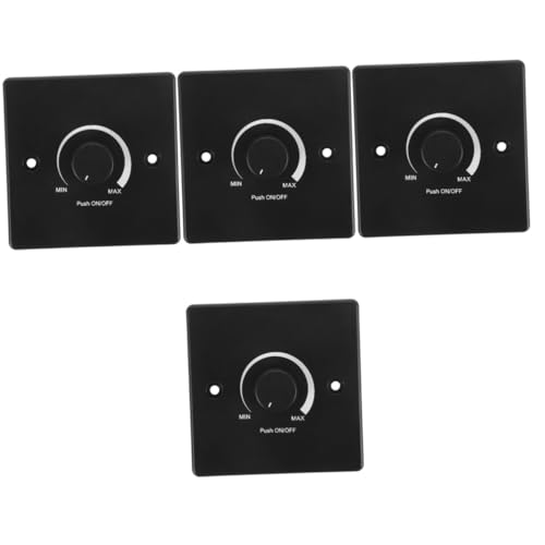 TOPPERFUN 4 Stück Wohnmobil Lichtschalter Dimmer Schwach Yacht Schreibtischlampe 12v Dimmschalter Black Stk von TOPPERFUN
