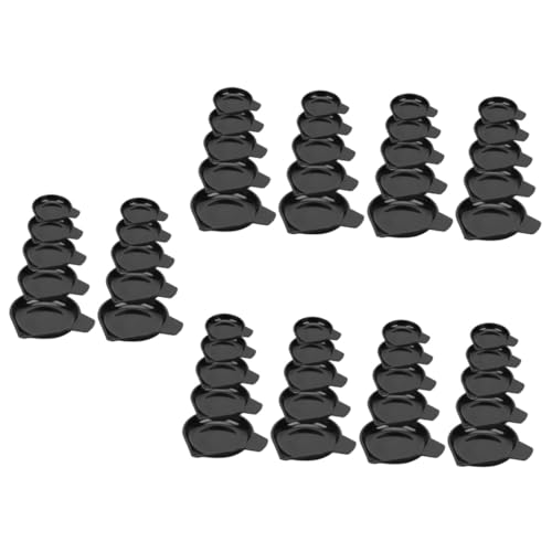 TOPPERFUN 5 Sätze Elektronische Waagschale Digitale Waage Kaffeewaage Küchenwaage Skalen Für Gewichte Briefwaagen Wiegenset Wiegendes Boot Wiegeplatte Für Pulver Pp Black 10 Stück * 5 von TOPPERFUN