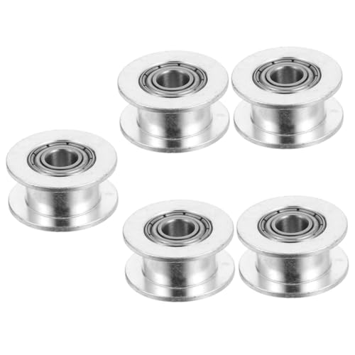TOPPERFUN 5 Stück 3D Druck Synchronisationsrad Zubehör Umlenkrolle Synchronriemen Kleine Riemenscheibe Mechanische Riemenscheiben 3D Druckerteile Zahnradklemmmontageblock Silberne von TOPPERFUN