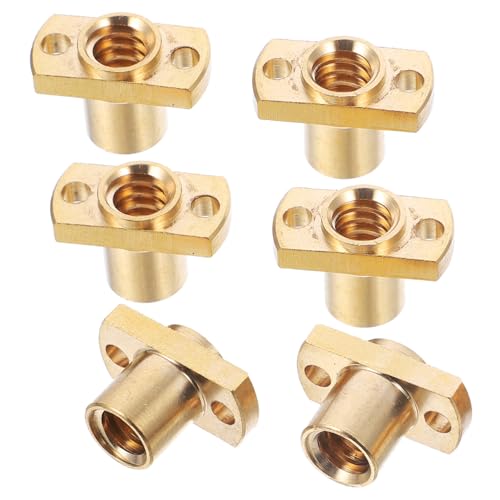 TOPPERFUN 6 Stück 3d Drucker Zubehör Hardware Stange Haken T8 Motor Führungsschraube Nieten Trapezschraube Linearbewegungsschrauben Thermistor Düsen Nuss Doppelt Zucht Golden Kupfer von TOPPERFUN