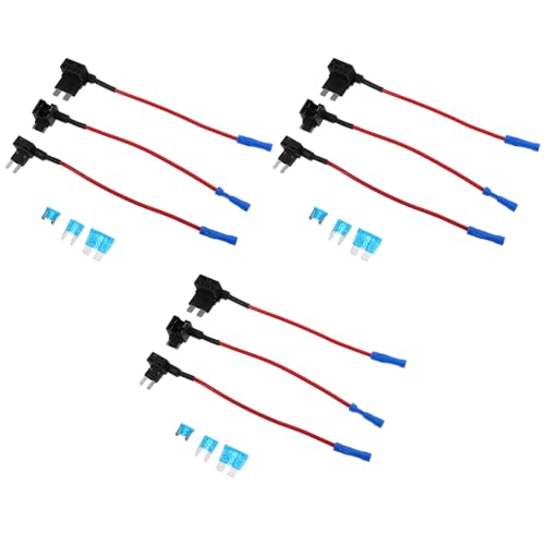 TOPPERFUN 9 Stück Sicherungsadapter auto zubehör auto sicherung Adapterset Vielseitige Adapter Sicherungsteiler Kfz Sicherungsbox Mini-Sicherungshahn Sicherungszieher Sicherungsdrahthahn PVC von TOPPERFUN