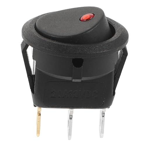 TOPPERFUN Druckknopf schalter mit Licht Wippschalter Umschalten Blinkerschalterbaugruppe RV-Zubehör Kfz-Kippschalter Kippschalter Anhänger Auto-Kippschalter Wechselschalter tausch Abs Black von TOPPERFUN