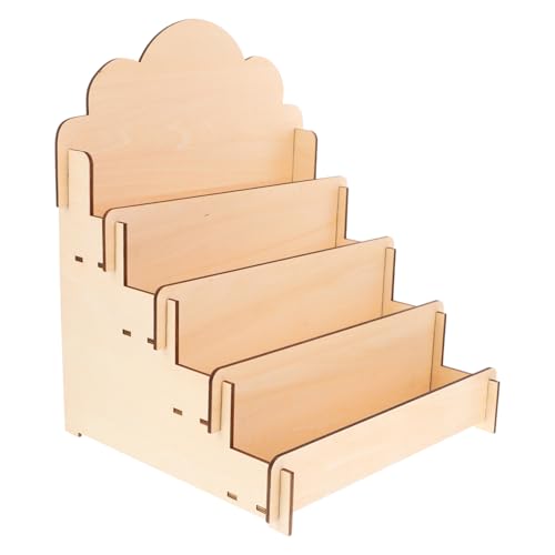 TOPPERFUN Grußkartenständer Präsentationsständer für Verkäuferveranstaltungen Kartenanzeigegestelle kleiner Ausstellungsstand Ausstellungsstände für Handwerksmessen Displayhalter Holz Beige von TOPPERFUN