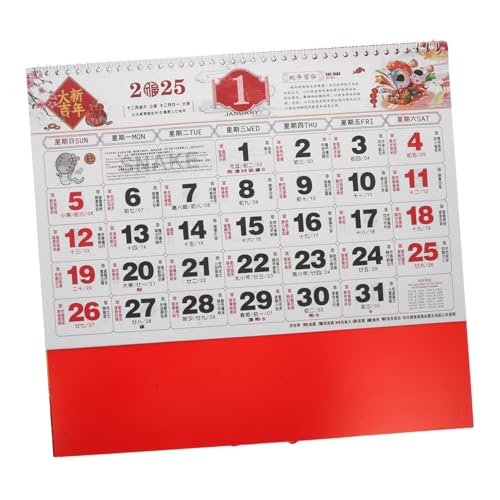 TOPPERFUN Kalenderanhänger Tierkreis-Schlangenkalender Wandkalender für das Schlangenjahr Mondkalender Kalender zum Aufhängen für den Haushalt Feiertagskalender zum Aufhängen Papier rot TOPPERFUN Kalenderanhänger Tierkreis-Schlangenkalender Wandkalender für das Schlangenjahr Mondkalender Kalender zum Aufhängen für den Haushalt Feiertagskalender zum Aufhängen Papier rot von TOPPERFUN