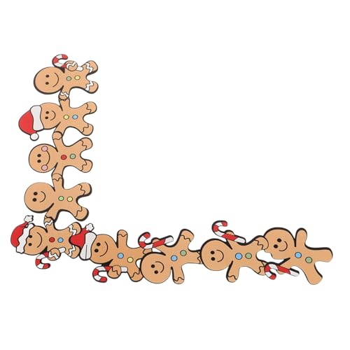 TOPPERFUN Lebkuchenmann-Pinnwand Lebkuchenmann Zeichen Lebkuchenfiguren Familienornamente Lebkuchendekor Katzentür für Fenster winterliche Pinnwanddekorationen Türaufsatz Eisen Orange von TOPPERFUN