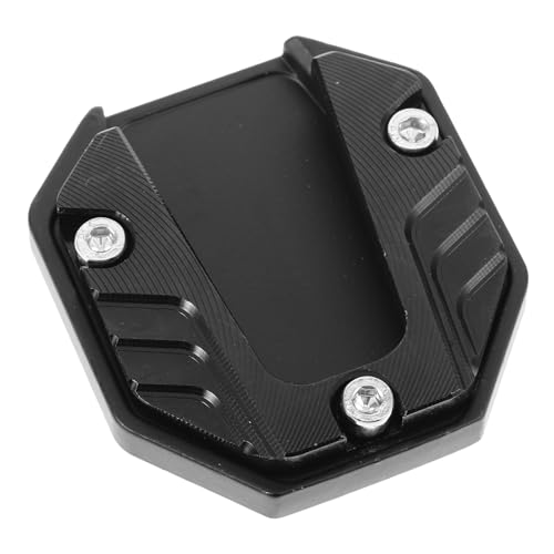 TOPPERFUN Rutschfester Seitenstützfuß Ständer Rennmotorrad Seitenständer Verlängerung Touring Ständer Universal Kissen Fußpolster Motorrad Ständerschuh Große Schwarze Aluminiumlegierung von TOPPERFUN