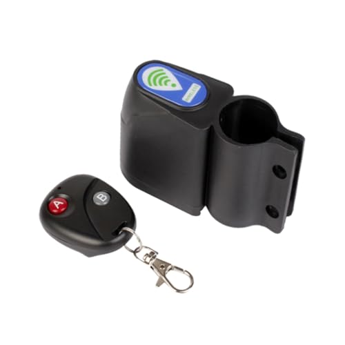 TOPPERFUN Schloss Fahrradschloss Bike Fernschloss Bikeschloss Mit Alarm Schwarz von TOPPERFUN