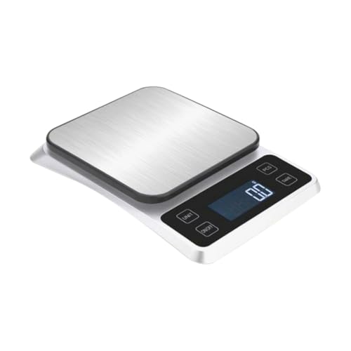 TOPPERFUN Tischwaage Digital Backen Kochen Gewicht Messung Lebensmittel Küchenwaage Wiegen Messen Elektronisch Küchenwaage Gramm Lebensmittelwaage Waage Für Die Küche Edelstahl Flach von TOPPERFUN