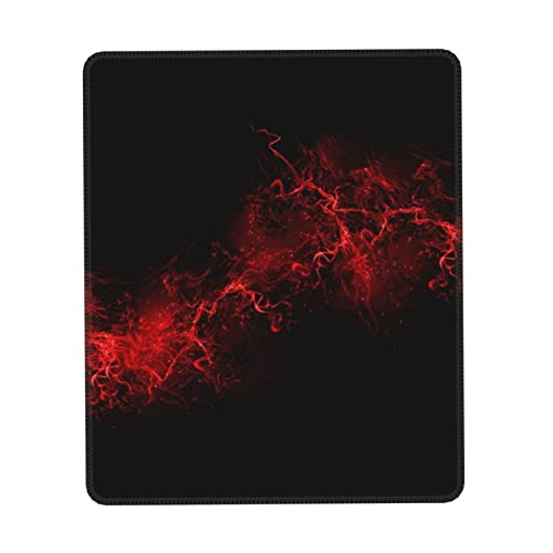 Explosion Burst Red Black Printing Mouse Pad with Stitched Edges, Washable Mouse Pad for Office Home Gaming Work Use von TOPUNY