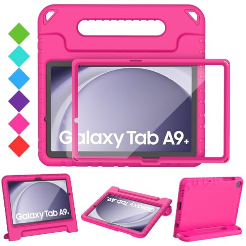 TOPWANT Kinder-Schutzhülle mit integriertem Displayschutz für Samsung Galaxy Tab A9 Plus 27,9 cm (11 Zoll) 2023 (SM-X210/X216/X218), stoßfest, wandelbarer Griff, Ständer, Kinderhülle für Samsung Tab von TOPWANT