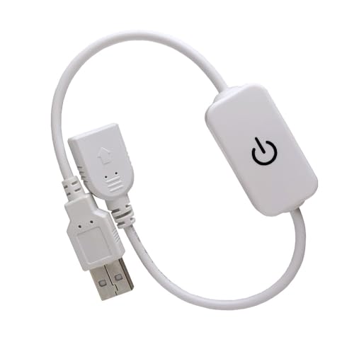 USB LED Knob Dimmer DC 5 V Band Helligkeit Einstellen Schalter Controller Stecker Für 5050 3528 2835 5 Volt Streifen lichter (USB Touch White) von TOPXCDZ