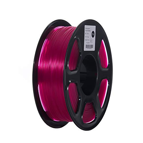 TOPZEAL 3D Drucker Filament, PLA Filament der Transparenten Serie, 1,75 mm, Maßgenauigkeit +/- 0,02 mm, 1KG Spule für 3D Drucker und 3D Stift (Transparent-Purple) von TOPZEAL