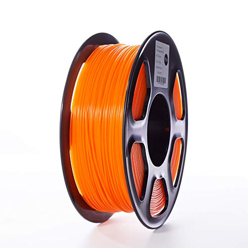TOPZEAL 3D Drucker Filament, PLA Filament der Transparenten Serie, 1,75mm, Maßgenauigkeit +/- 0,02mm, 1KG Spule für 3D Drucker und 3D Stift (Transparent-Orange) von TOPZEAL