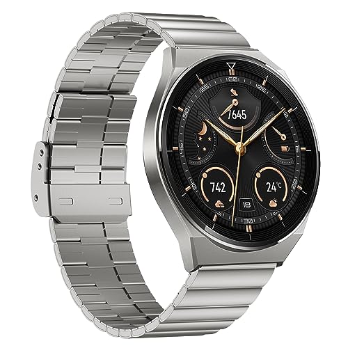 Edelstahl Huawei Watch GT3 Pro Armband, 22mm Ersatzband Metall Armband für Huawei Watch GT, Huawei Watch GT 3, Huawei Watch GT2 Pro, Huawei Watch GT3 Pro 46mm, Huawei Watch GT 2e, Huawei Watch 3 Pro von TOPsic