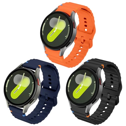 Galaxy Watch 5 Armband, 20mm Silikon Uhrenarmband Sport Armbänder für Samsung Galaxy Watch 5 40mm 44mm/Galaxy Watch 5 Pro 45mm/Galaxy Watch 4 40mm 44mm/Galaxy Watch 4 Classic 42mm 46mm Armband von TOPsic